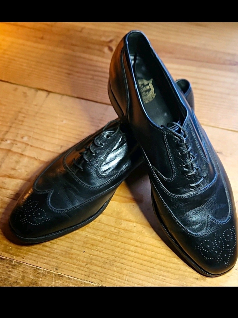 Florsheim 23345 UDB Men’s Black Leather Wingtip Brogue Oxford Dress Shoes Sz 11D